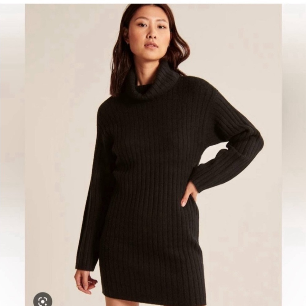 Abercrombie Black Turtleneck Sweater Dress